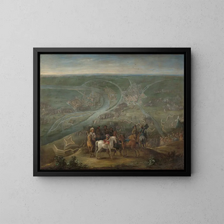 French Commanders at the Siege of Rheinberg 1672 - Lambert de Hondt II — framed artwork on a wall