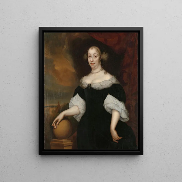 Margaretha Munter 1639-1711, second wife of Jacobus Trip - Lambertus Jansz de Haan — framed artwork on a wall