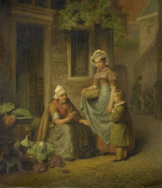 Lambertus Johannes Hansen - Woman Selling Vegetables.webp