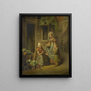 Lambertus Johannes Hansen - Woman Selling Vegetables.webp