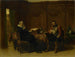 Two men in an interior from the 17th century titled A conference - Lambertus Lingeman — artwork view