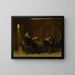 Two men in an interior from the 17th century titled A conference - Lambertus Lingeman — framed artwork on a wall