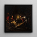 Lamentation à la lumière des bougies - Jacopo Bassano — framed artwork on a wall