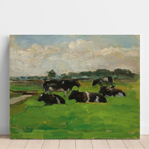 Reproduction of the painting Landscape with Group of Five Cows - Piet Mondrian
