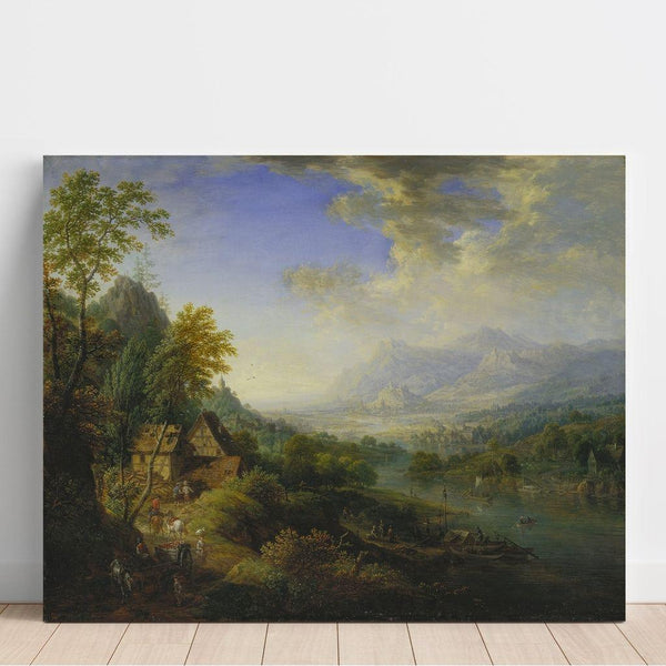 Landscape with River by Christian Georg Schütz — wall display of the artwork