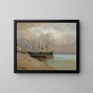 In a French port - Lanny — framed artwork on a wall