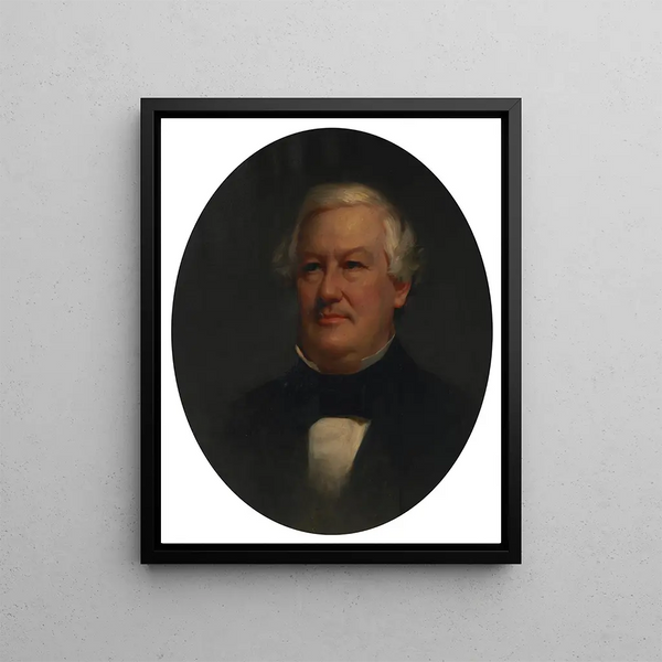 Portrait of Millard Fillmore - Lars Gustaf Sellstedt — framed artwork on a wall