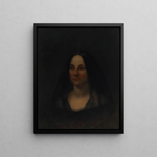 Portrait of Mrs. Millard Fillmore - Lars Gustaf Sellstedt — framed artwork on a wall