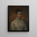 Portrait of a Lady - Lars Gustaf Sellstedt — framed artwork on a wall