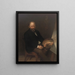 Self-portrait of the artist in his studio - Lars Gustaf Sellstedt — framed artwork on a wall