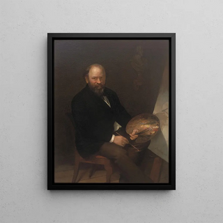 Lars Gustaf Sellstedt - Self Portrait of the Artist in his Studio.webp