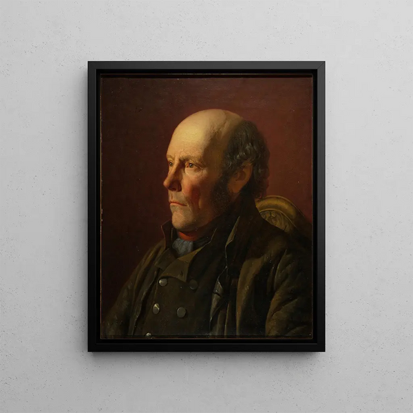 Swedish Peasant Painting - Lars Hansen — framed artwork on a wall