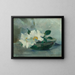 Nature morte aux roses sauvages - Laura Coombs Hills — framed artwork on a wall