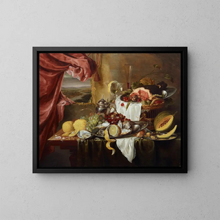 Nature morte avec vue imaginaire - Laurens Craen — framed artwork on a wall
