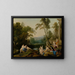 Diane et ses nymphes dans un paysage - Laurent de La Hyre — framed artwork on a wall