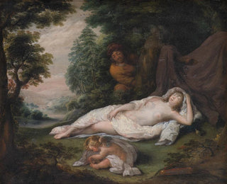 Nymphe endormie observée par un homme - Laurentius de Neter — artwork view