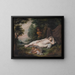 Nymphe endormie observée par un homme - Laurentius de Neter — framed artwork on a wall