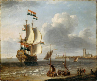 A Dutch Indiaman off the coast of Hoorn - Laureys a Castro — artwork view