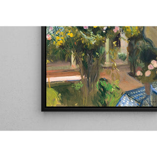 Lauriers-roses, cour de la maison de l'artiste - Joaquín Sorolla | Reproduction Tableau Décoration murale affiche copie