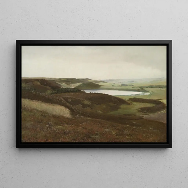 a landscape near Bryrup Jutland - Laurits Andersen Ring — framed artwork on a wall