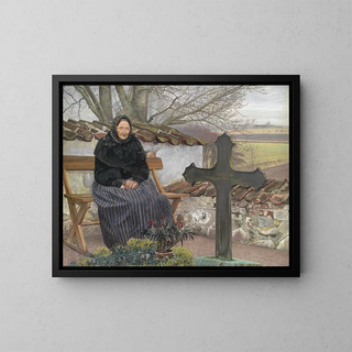 Cemetery at Flng - Laurits Andersen Ring — framed artwork on a wall
