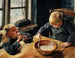 a boy and a girl having lunch - Laurits Andersen Ring — artwork view