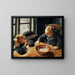 a boy and a girl having lunch - Laurits Andersen Ring — framed artwork on a wall