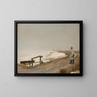 Winter Day with Mist in Karrebksminde - Laurits Andersen Ring — framed artwork on a wall