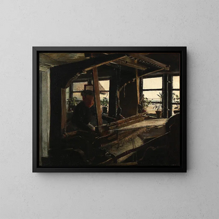 Interior of Hanehoved, fishing village at Melby Sogn - Laurits Andersen Ring — framed artwork on a wall
