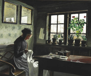 Interior painting with the woman who sees - Laurits Andersen Ring — artwork view