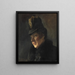 Portrait of a young woman in a fur-collared coat and hat with reflex - Laurits Andersen Ring — framed artwork on a wall