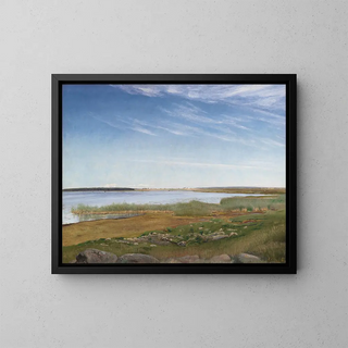 The fjord near Karrebksminde, Zealand - Laurits Andersen Ring — framed artwork on a wall