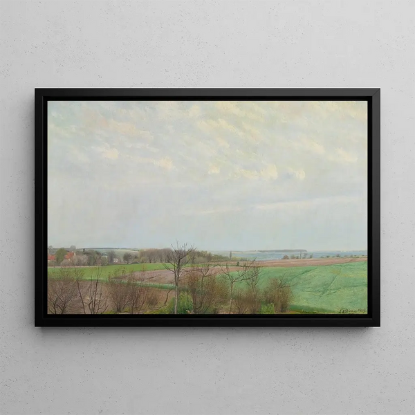 View of the Roskilde Fjord at the Beginning of Spring - Laurits Andersen Ring — framed artwork on a wall