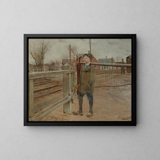 Waiting for the train - Laurits Andersen Ring — framed artwork on a wall