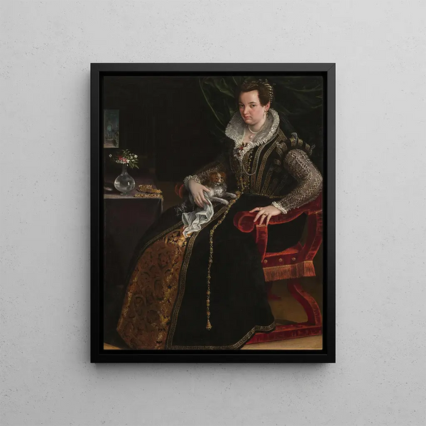 Portrait of Costanza Alidosi - Lavinia Fontana — framed artwork on a wall