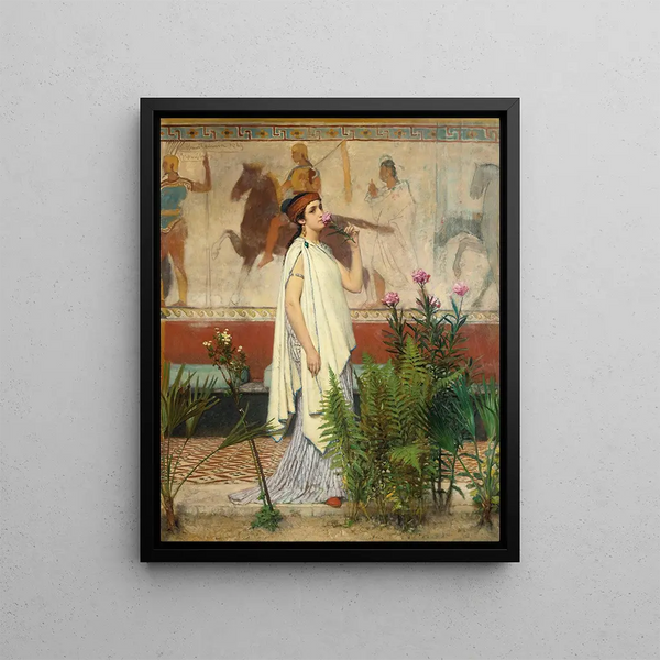 A Greek Woman - Lawrence Alma-Tadema — framed artwork on a wall