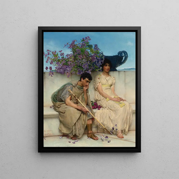 An eloquent silence - Lawrence Alma-Tadema — framed artwork on a wall