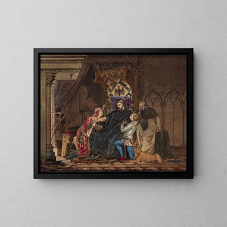 Frédéric Barberousse apprenant son excommunication - Lawrence Alma-Tadema — framed artwork on a wall
