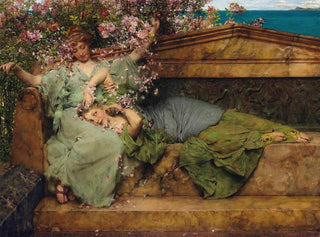In a Rose Garden - Lawrence Alma-Tadema — artwork view