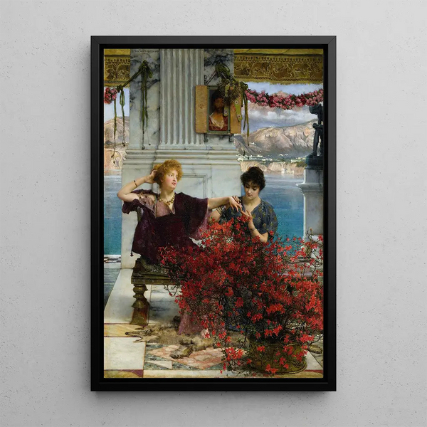 The Jewel of Love - Lawrence Alma-Tadema — framed artwork on a wall