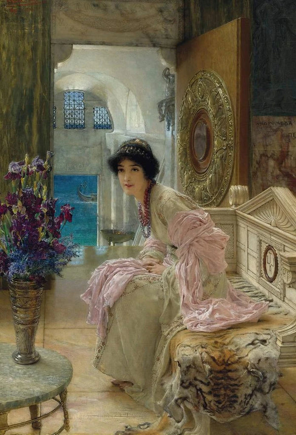 Reproduction of the painting Watching and Waiting - Lawrence Alma-Tadema