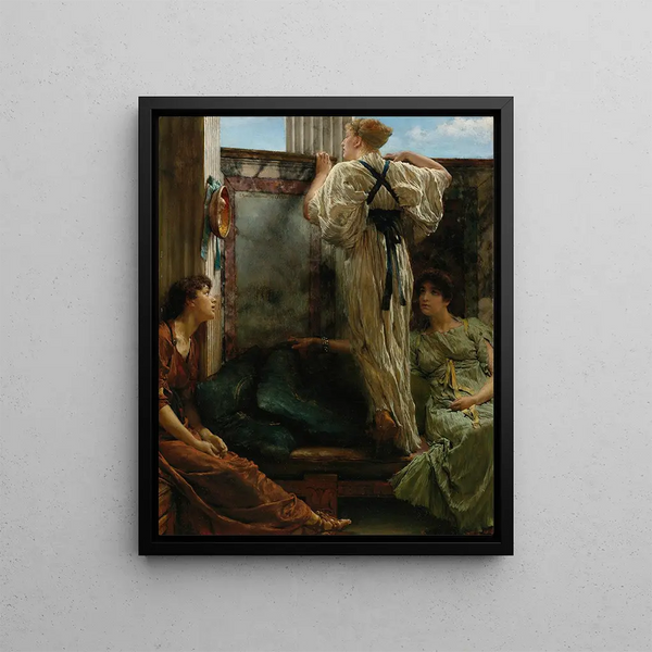 Who is it - Lawrence Alma-Tadema — framed artwork on a wall