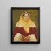 Portrait of a Jewish woman holding a prayer book - Lazar Krestin — framed artwork on a wall