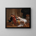 Joseph and Potiphar's Wife - Lazzaro Baldi — framed artwork on a wall