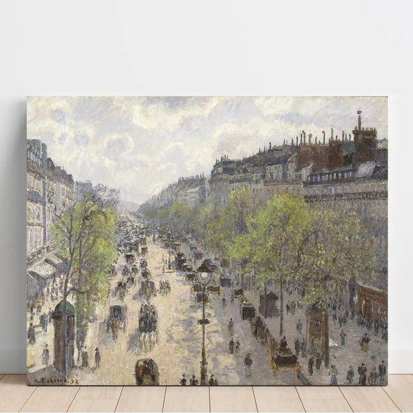 Reproduction of the painting Le Boulevard de Montmartre, Matinée de Printemps - Camille Pissarro