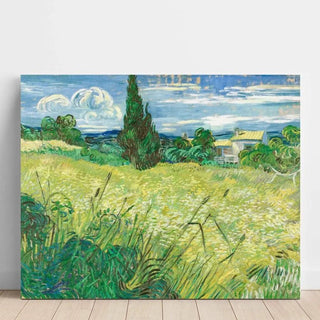 Le Champ de blé vert avec cyprès - Vincent Van Gogh | Reproduction Tableau Décoration murale affiche copie