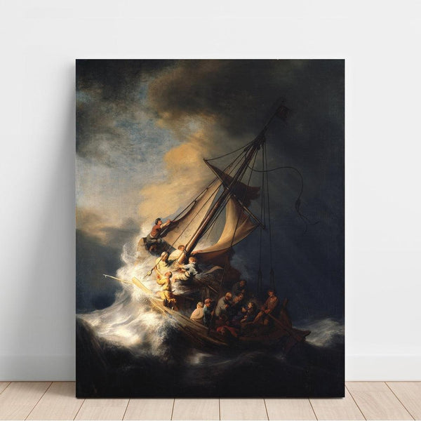 Reproduction of the painting of The Christ in the Storm on the Sea of Galilee - Rembrandt