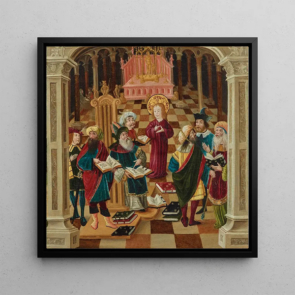 The Christ among the doctors - French School — framed artwork on a wall