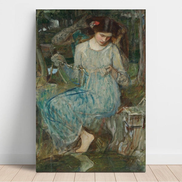 Reproduction of the painting The Necklace - John William Waterhouse