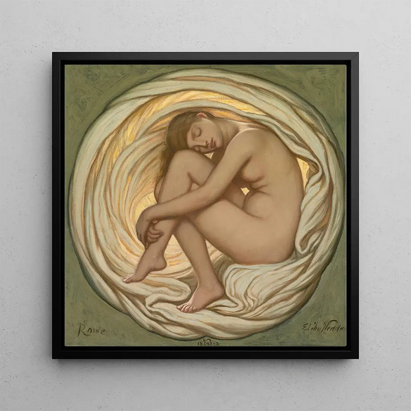 The Heart of the Rose - Elihu Vedder — framed artwork on a wall